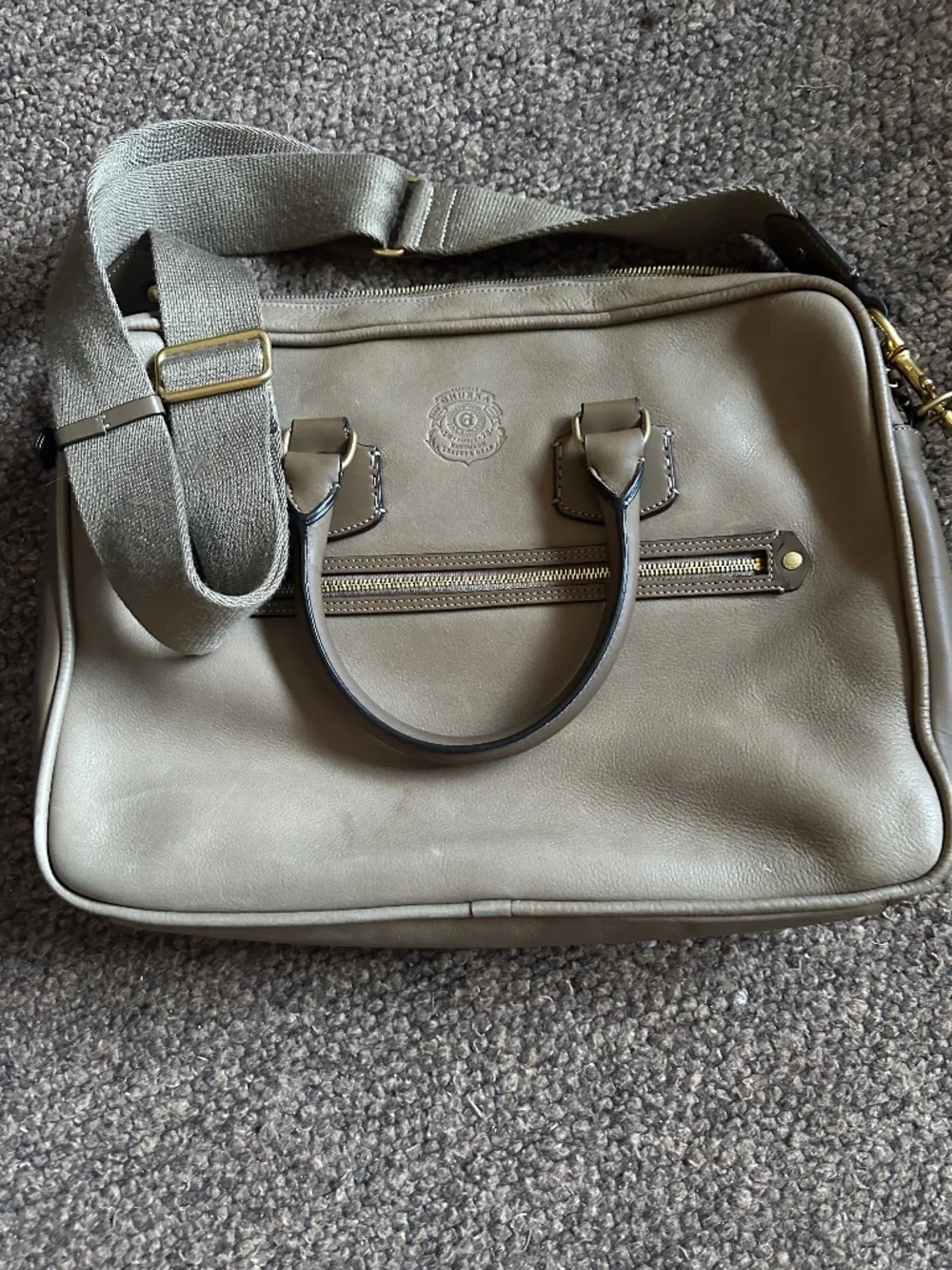 Ghurka leather briefcase. “Vestry”